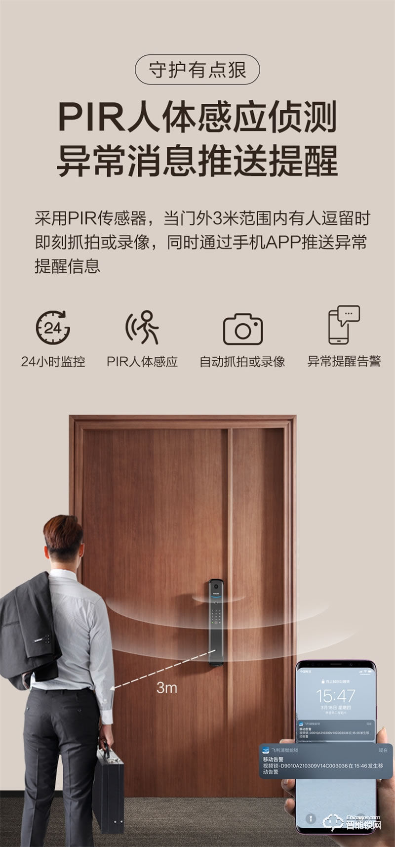 飛利浦智能鎖702 可視貓眼視頻監(jiān)控全自動密碼鎖