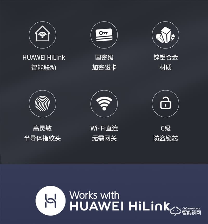石將軍指紋鎖S3H 家用防盜門(mén)密碼鎖支持HUAWEI HiLink