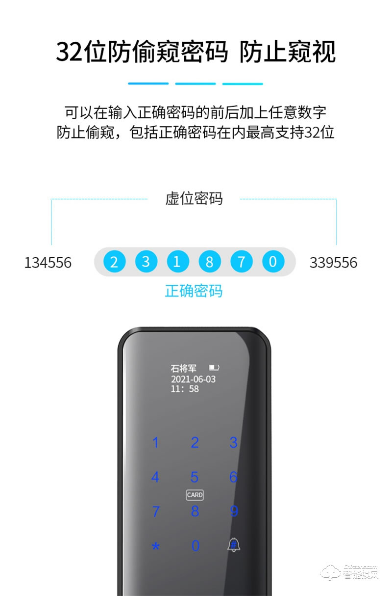石將軍指紋鎖S3H 家用防盜門(mén)密碼鎖支持HUAWEI HiLink