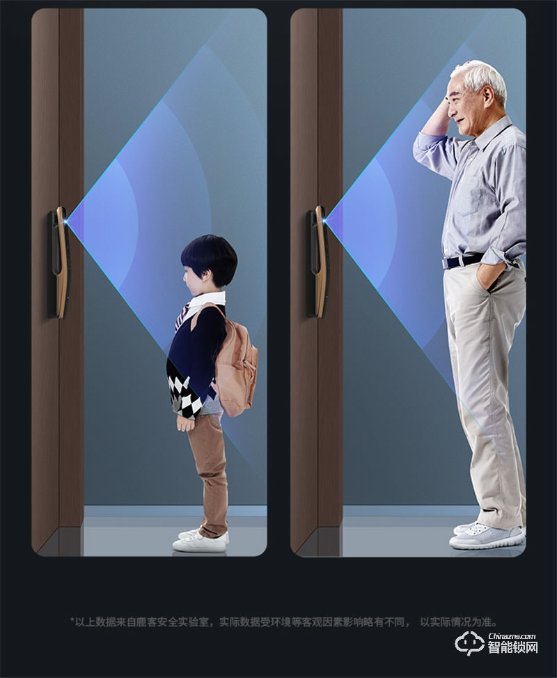 鹿客s50f密碼鎖 家用防盜門指紋鎖3D人臉識別智能鎖