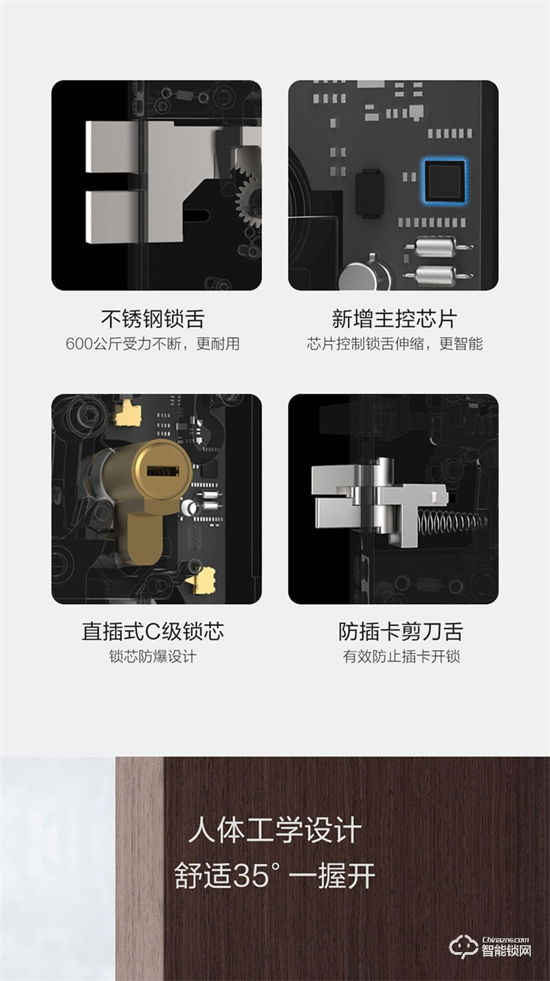 鹿客S30Pro智能全自動推拉門鎖 防盜電子門鎖