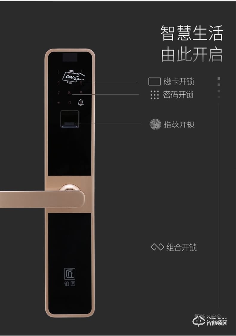 伯匠BJ-501智能鎖 家用防盜門(mén)鎖電子鎖
