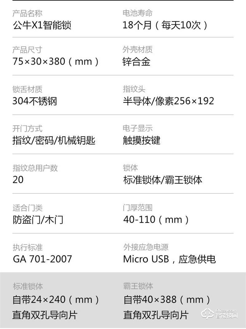 公牛歐式滑蓋指紋鎖X1 智能識別控制防盜大門鎖