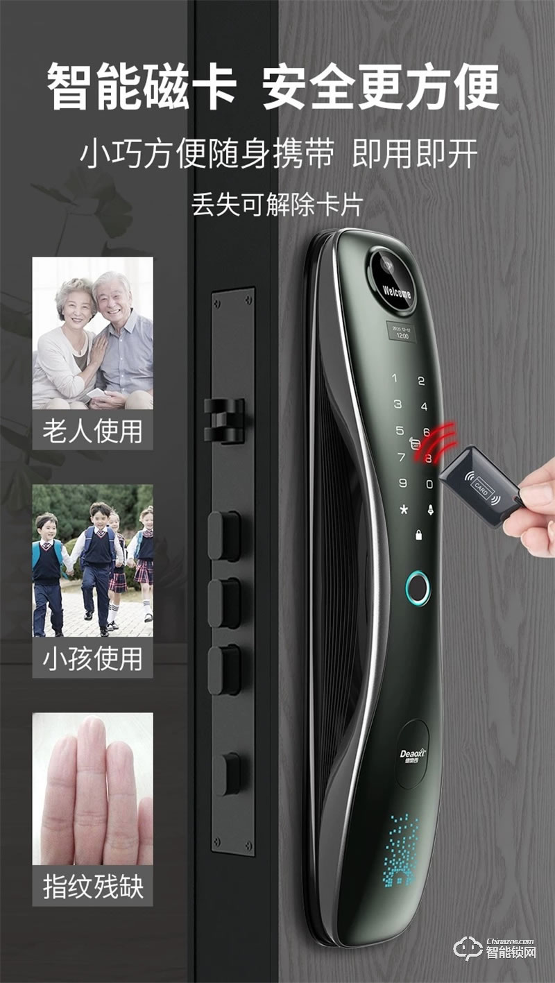 德奧西全自動智能鎖D881M 指紋鎖電子鎖