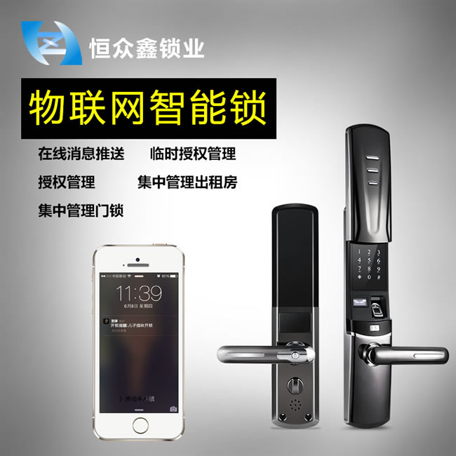 恒眾鑫E91物聯(lián)網(wǎng)智能鎖 防盜門智能密碼鎖滑蓋指紋解鎖