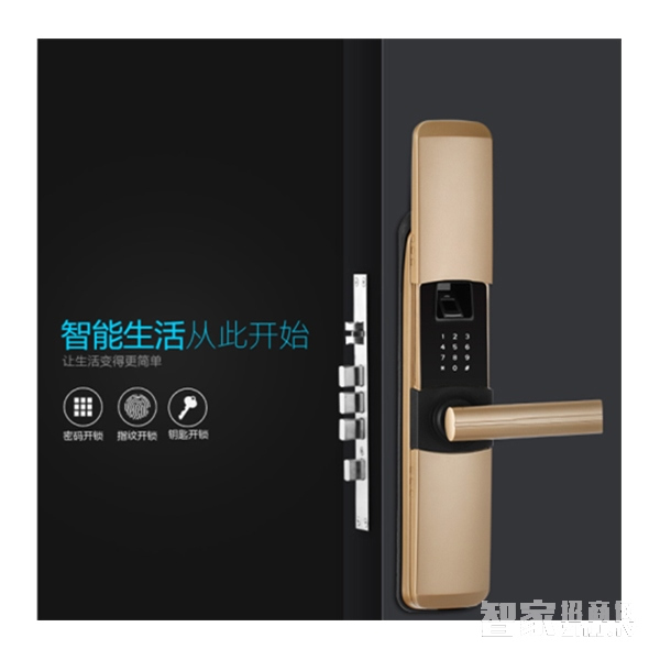 華府指紋密碼鎖 別墅滑蓋電子防盜門鎖