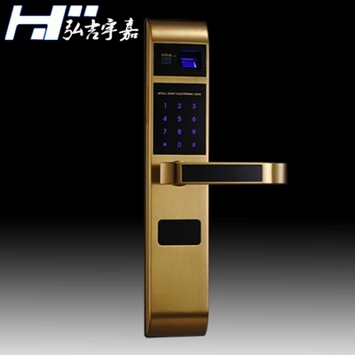 弘吉宇嘉智能鎖家用指紋鎖密碼鎖不銹鋼大門專用防盜門鎖
