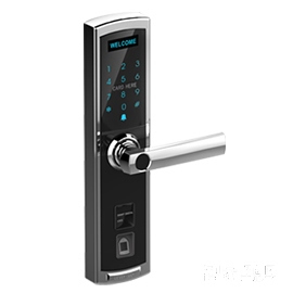 力維智能鎖 MT-1380/36家用指紋鎖密碼鎖 力維智能鎖直板亮鉻防盜鎖