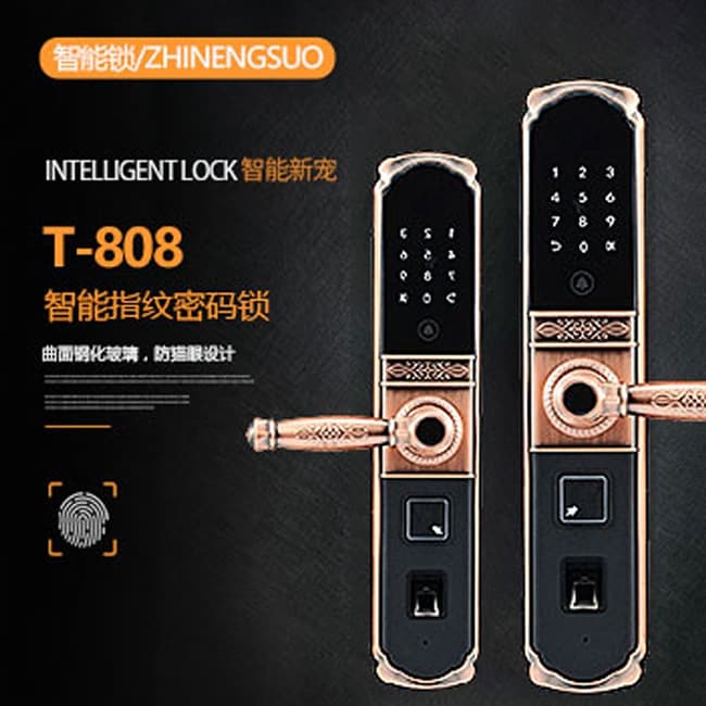 天喬智能指紋密碼鎖 家庭入戶門防盜門鎖