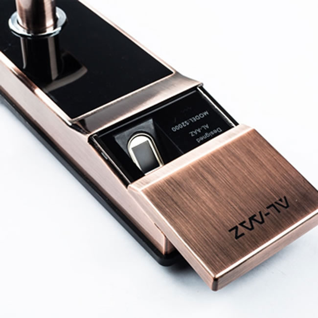 安朗公寓別墅滑蓋指紋鎖 室內智能密碼鎖