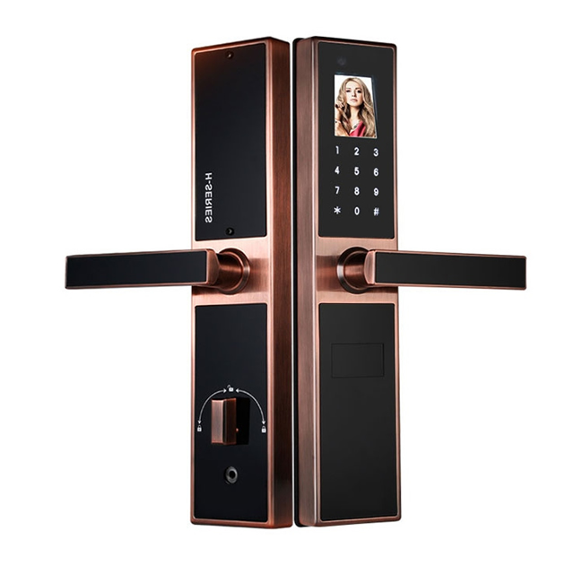 納日維直板人臉識別指紋鎖 多功能指紋鎖