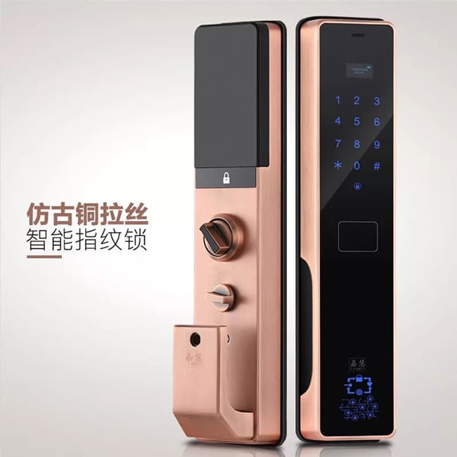 納日維智能鎖 全觸摸屏指紋鎖 遠程操控磁卡鎖