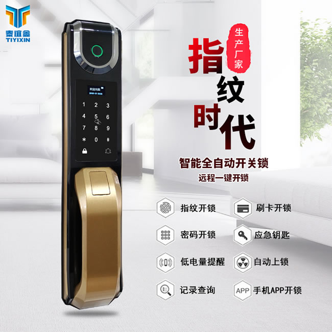 愛爾家家用指紋鎖D1 鋁合金全自動智能鎖
