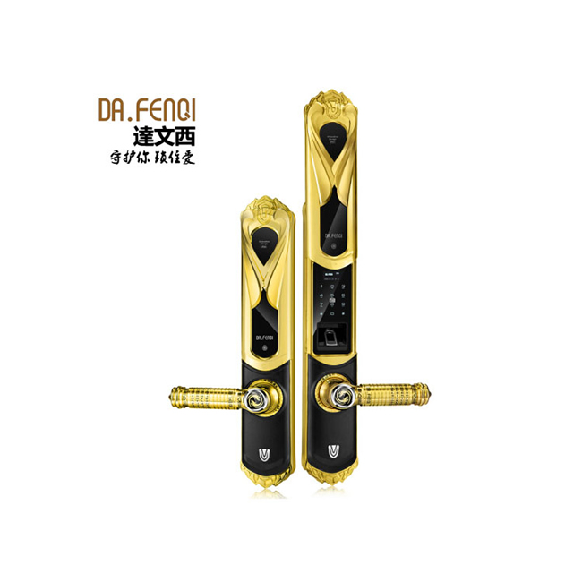 達文西別墅指紋鎖 家用防盜門鎖 大門智能鎖 