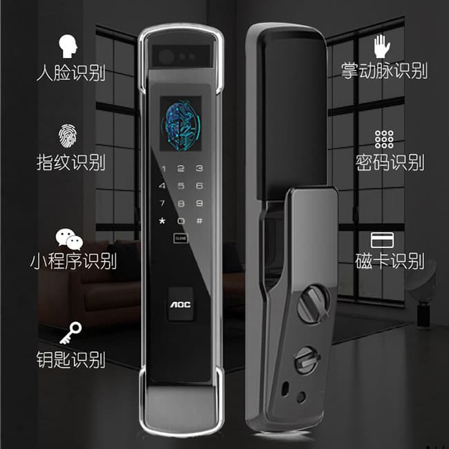 AOC人臉識別全自動智能鎖 電子鎖刷臉鎖