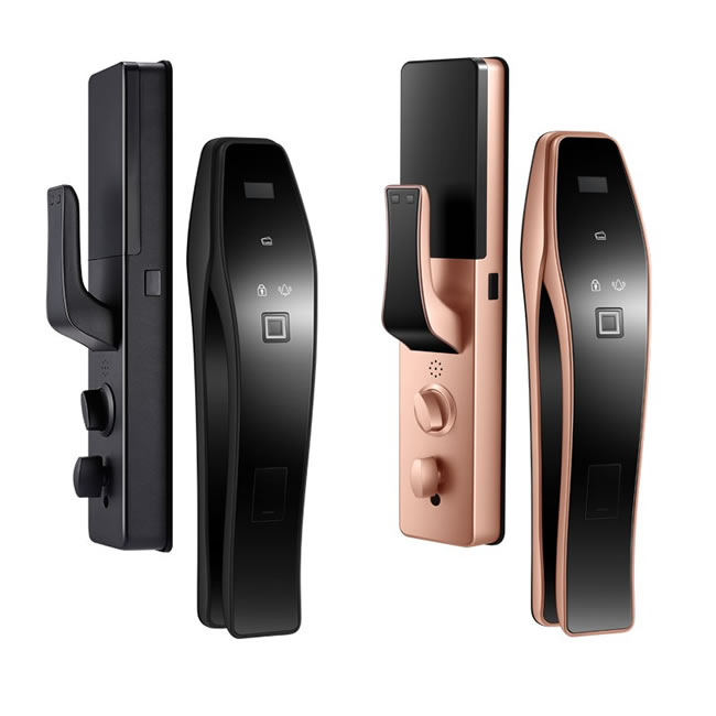 季安指紋鎖 全自動(dòng)智能門鎖 家用防盜門指紋密碼鎖