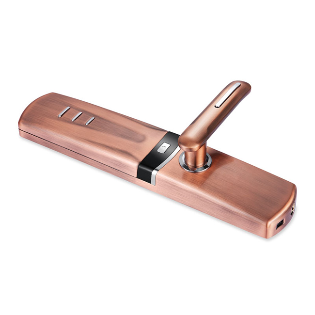 seenyii指紋鎖 SY-E9紅古銅指紋密碼鎖 滑蓋智能門鎖