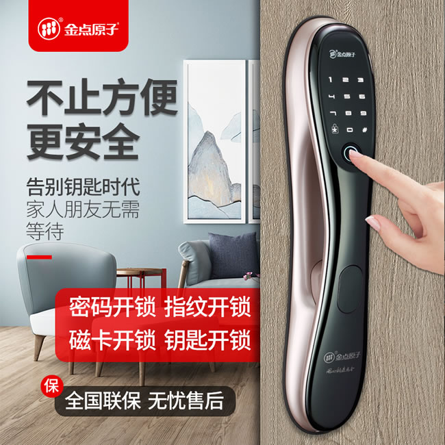 金點(diǎn)原子指紋鎖 全自動(dòng)指紋鎖防盜門智能鎖