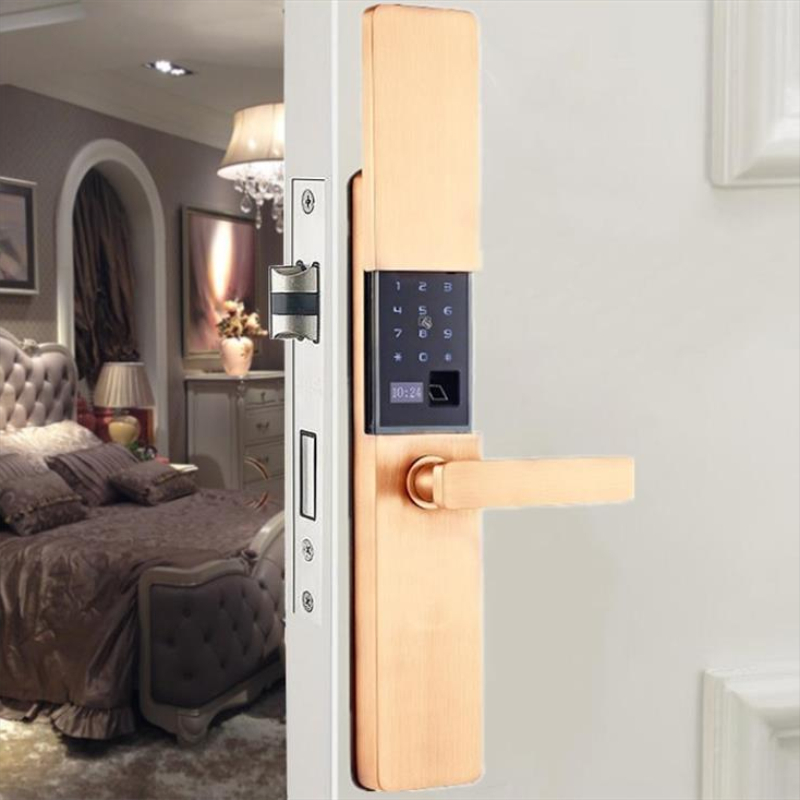 浩宇興智能鎖 滑蓋指紋鎖家居電子鎖