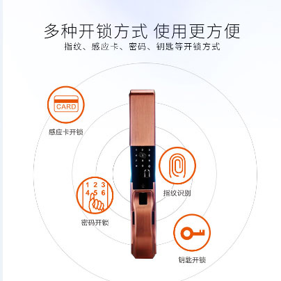 安爾發智能鎖 滑蓋指紋密碼鎖A600