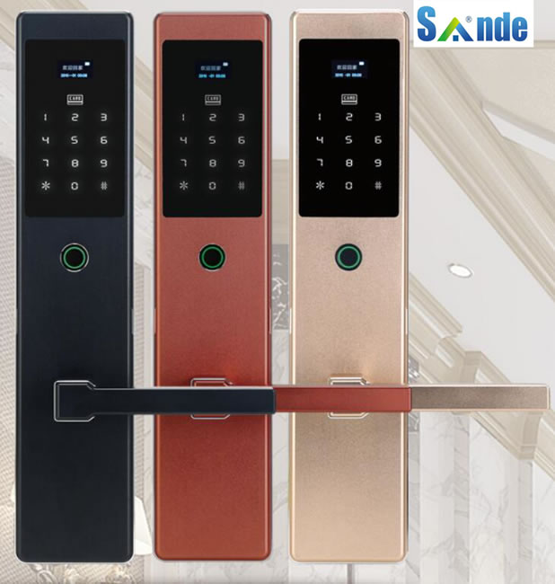 三德智能鎖家庭智能鎖家用智能鎖指紋密碼開鎖