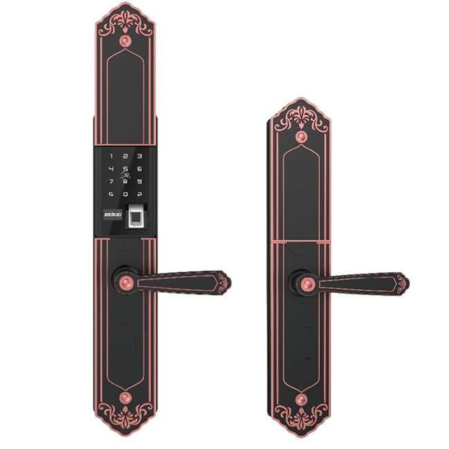 貝可指紋鎖 90101歐式滑蓋別墅小區指紋密碼鎖