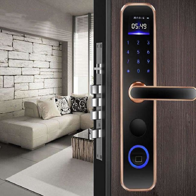 壹家智能鎖 直板指紋鎖密碼鎖刷卡鎖ZN-1001