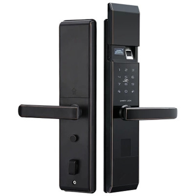 宏邁指紋鎖 自動滑蓋指紋鎖家用防盜門鎖