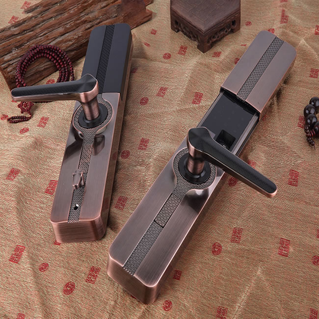 佑家智能鎖 時尚滑蓋指紋鎖