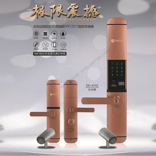 鼎盾智能鎖 DD-8103家用防盜門智能密碼鎖