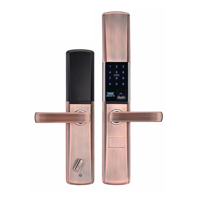 倍爾盾智能鎖 BRD-118半自動滑蓋指紋密碼鎖