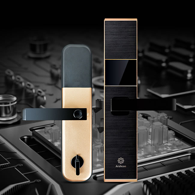 雅仕格智能鎖  P61滑蓋阻尼靜音指紋密碼鎖