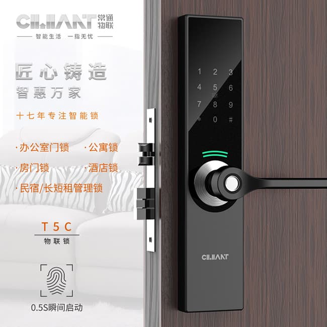 常通物聯(lián)智能鎖 T5C家用防盜門全自動智能鎖