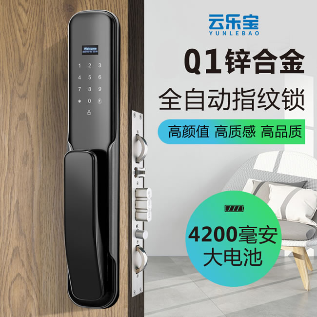 云樂(lè)寶智能鎖 Q1家用防盜門密碼磁卡感應(yīng)鎖
