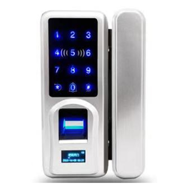 創(chuàng)鴻智能鎖 單雙門免開孔辦公室玻璃指紋鎖