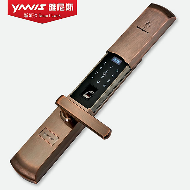雅尼斯智能鎖 819A滑蓋家用防盜門智能門鎖