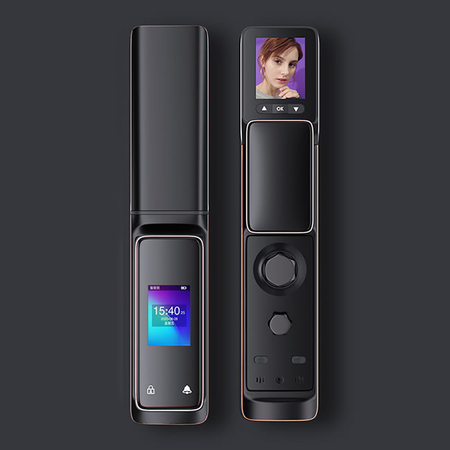 黑帆智能鎖 M7全自動滑蓋抓拍智能鎖密碼鎖