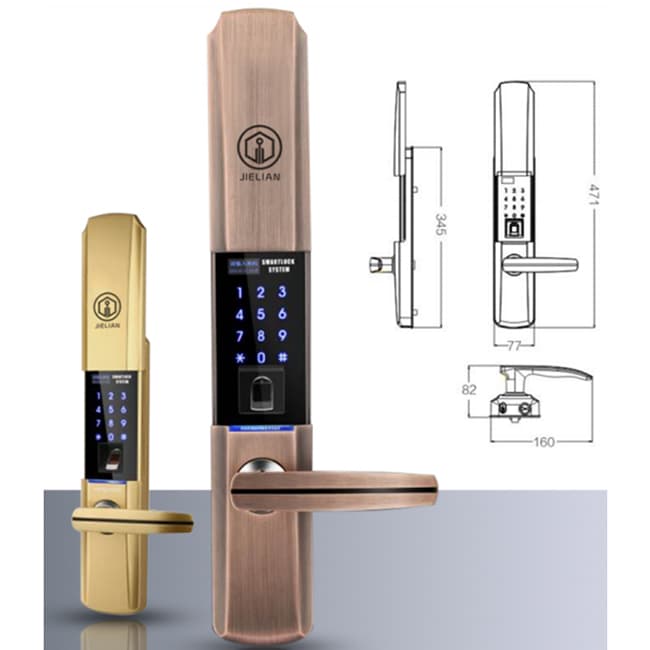 捷聯智能鎖 K-A806滑蓋智能鎖家用防盜門鎖