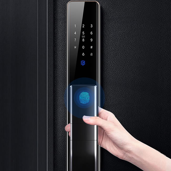 石將軍J1全自動指紋鎖 家用防盜門智能鎖