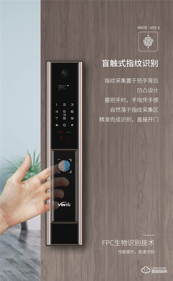 全新升級 | 因特V55-S全自動智能貓眼鎖