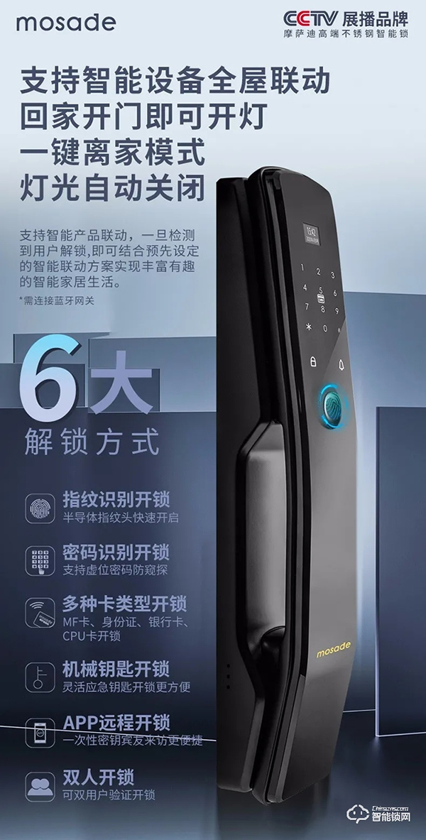 智能家居時代,摩薩迪教你如何選擇一把靠譜的智能門鎖 智能家居時代,摩薩迪教你如何選擇一把靠譜的智能門鎖