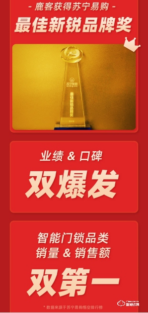 鹿客智能鎖連奪818雙冠，業績與口碑雙雙爆發