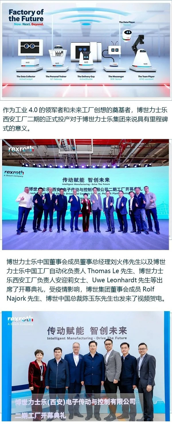 傳動賦能 智創未來:博世力士樂西安工廠二期開幕典禮圓滿成功 傳動賦能 智創未來:博世力士樂西安工廠二期開幕典禮圓滿成功