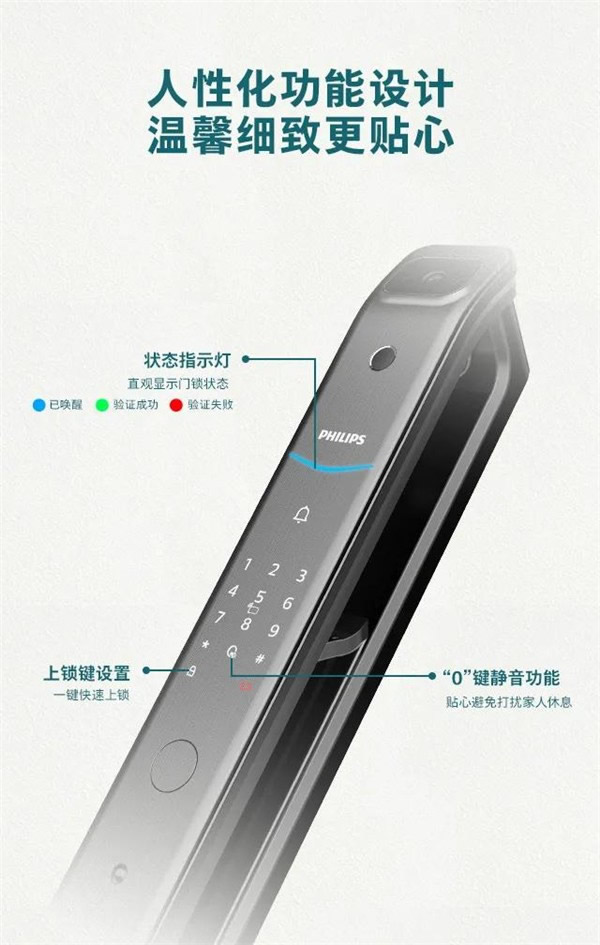 飛利浦智能鎖丨帶屏可視智能鎖DDL708耀目登場 飛利浦智能鎖丨帶屏可視智能鎖DDL708耀目登場