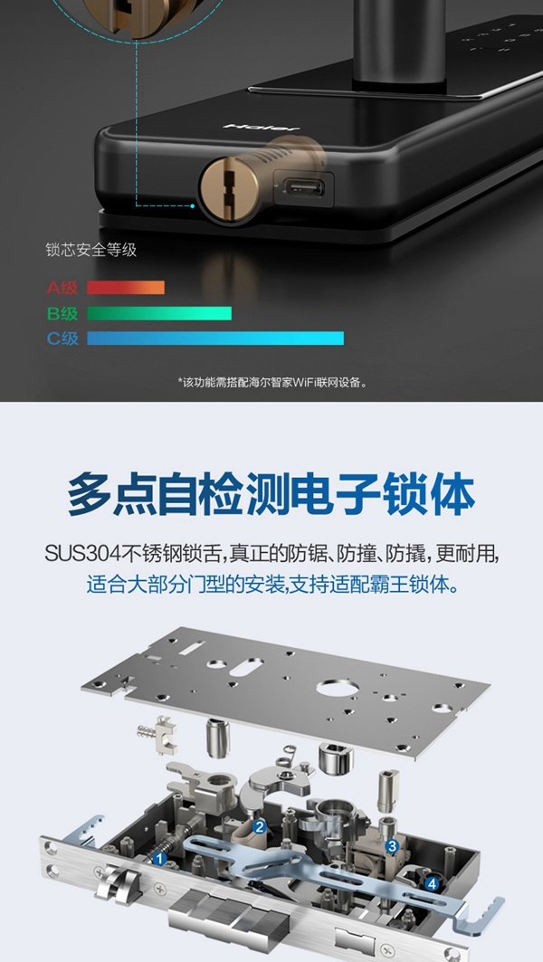 海爾智能門鎖E18:真智能 真品質 海爾智能門鎖E18:真智能 真品質
