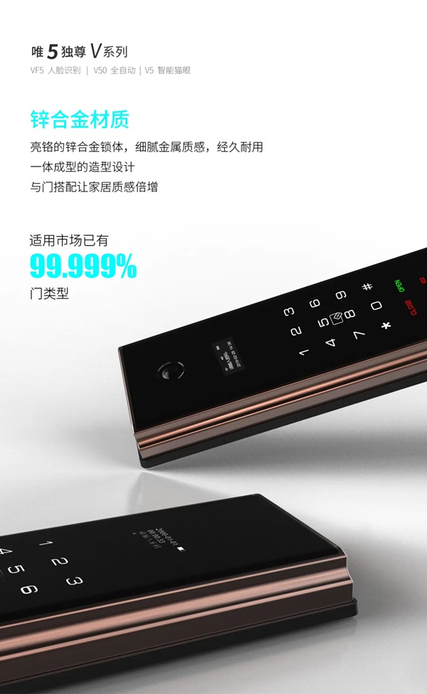 因特智能鎖新品成團上市，因特唯5獨尊