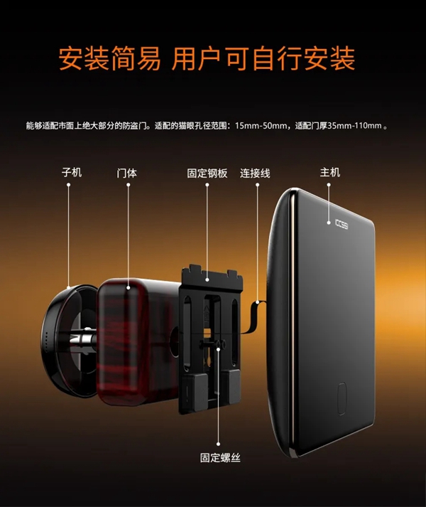 艾棲驚艷新品:視覺盛宴,M3智能貓眼初登場。 艾棲驚艷新品:視覺盛宴,M3智能貓眼初登場。