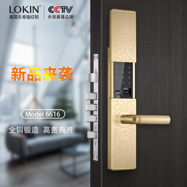 樂肯指紋鎖2019夏季新品來襲，純銅鍛造 實力詮釋至臻至美！