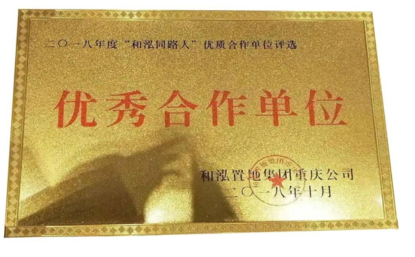 亞太天能智能鎖榮獲和泓置地集團“優秀合作單位”稱號 亞太天能智能鎖榮獲和泓置地集團“優秀合作單位”稱號