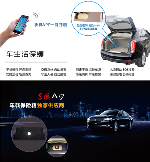 諾盾車載保險箱,東風、凱迪拉克共同之選 諾盾車載保險箱,東風、凱迪拉克共同之選